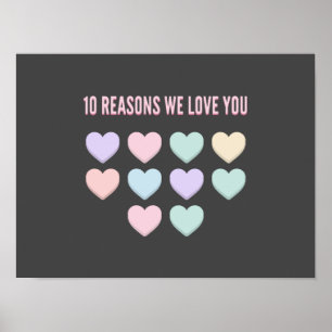 Poster 10 raisons que nous vous aimons - 10e anniversaire