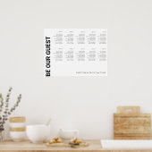 Poster 10 table Simple Mariage blanc (Cuisine)