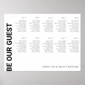 Poster 10 table Simple Mariage blanc (Devant)