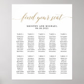 Poster 10 Tableaux 100 Invités Trouvez Votre Siège Carte (Devant)