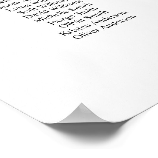 Poster 10 Tables Classy Trouvez Votre Siège Graphique (Coin)