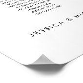 Poster 10 Tables Moderne Trouvez Votre Place Plan de tabl (Coin)