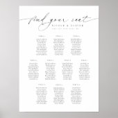Poster 10 Tables Panneau de Bienvenue Moderne Script (Devant)