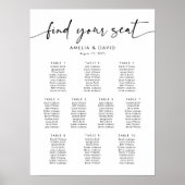 Poster 10 Tables Trouvez votre place Plan de table (Devant)