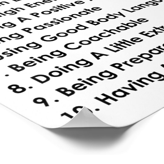 Poster 10 Things That Require Zero Talent Motivational  (Coin)