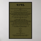 Poster 10 words of Yah (Devant)