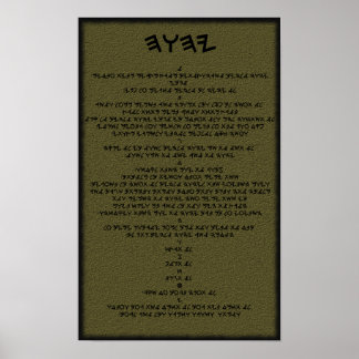 Poster 10 words of Yah