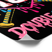 Poster 10 Year Old Baseball Drip Ice Cream 10th Bday Doub (Coin)