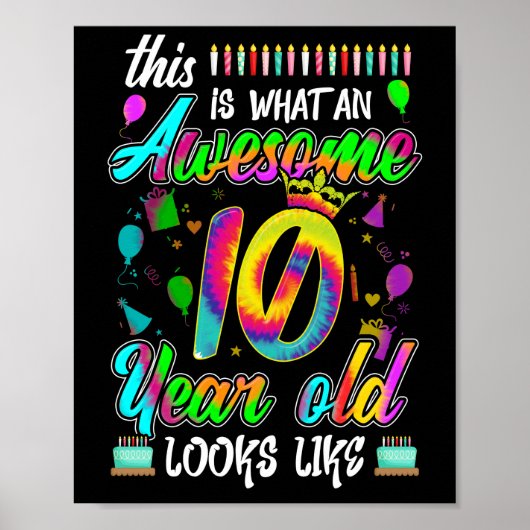 Poster 10e anniversaire Awesome 10 ans il semble (Devant)