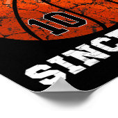 Poster 10e Anniversaire Basketball Lover Cadeau 10 ans V (Coin)