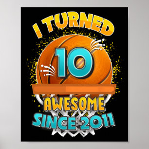 Poster 10e anniversaire Bysketbyll J'ai tourné 10 ans Cad