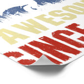 Poster 10e anniversaire Cadeaux 10 ans Awesome 2009 Dino (Coin)