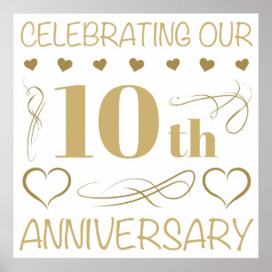 Poster 10e anniversaire du Mariage