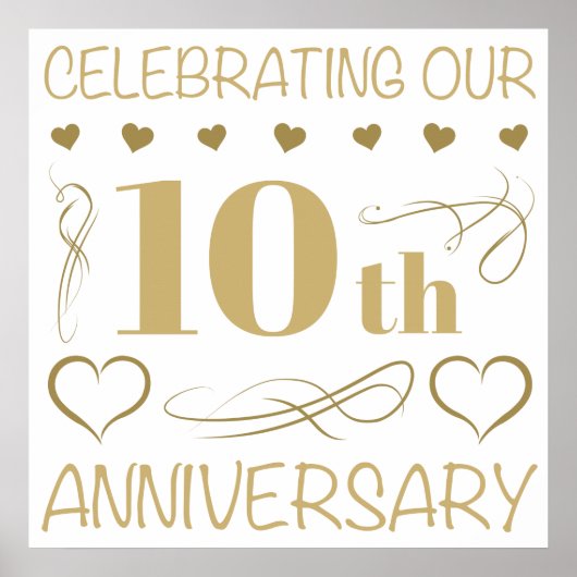 Poster 10e anniversaire du Mariage (Devant)
