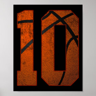 Poster 10e fête d'anniversaire Dix 10 ans Bysketbyll Bda