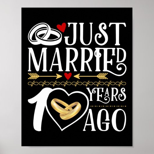 Poster 10ème anniversaire de Mariage marié il y a 10 ans (Devant)