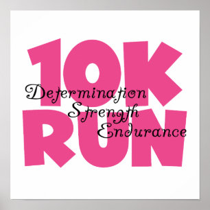 Poster 10K Run Sport Rose