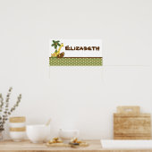 Poster 10x20 Nursery Art Name Print Jungle Babies (Cuisine)