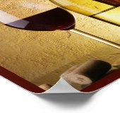 Poster 10x8 Bouteilles de vin et mur de verre (Coin)