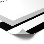 Poster 110 Cartes de sièges Mariage noir/blanc (Coin)