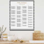 Poster 110 Cartes de sièges Mariage noir/blanc (Cuisine)