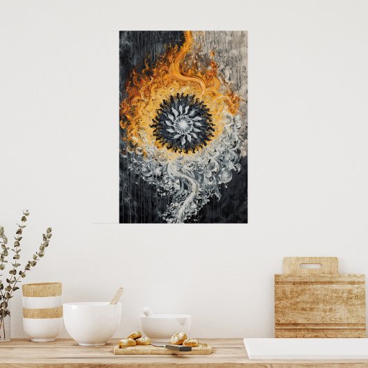 Poster 1147 Incendie Et Eau (Cuisine)