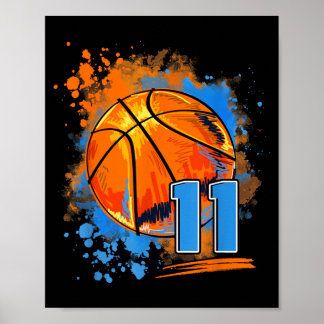 Poster 11 ans 11e anniversaire baseball