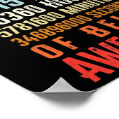 Poster 11 Ans 132 Mois D'Être Impressionnant 11e Annivers (Coin)