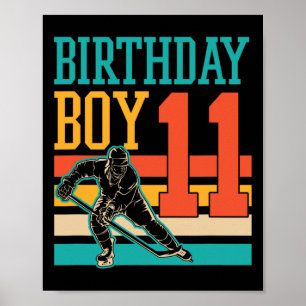 Poster 11 ans de hockey sur glace Thème 11ème anniversair