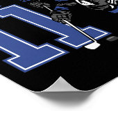 Poster 11 ans de hockey sur glace Thème Anniversaire 11e (Coin)