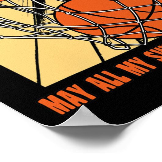 Poster 11 ans Joyeux 11e anniversaire Basketball 11e Bi (Coin)