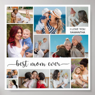 Poster 11 Photo Collage Meilleure Maman Jamais