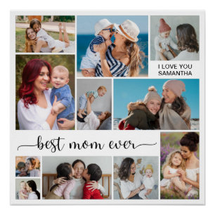 Poster 11 Photo Collage Meilleure maman jamais brillant