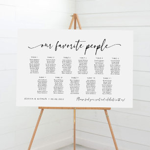 Poster 11 Tables Notre Plan de Table de Mariage préféré p