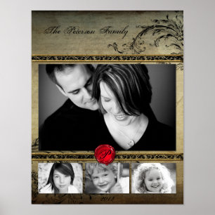 Poster 11"x14" 4 Fente Famille Collage Montage Rejoice