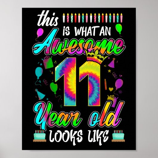 Poster 11e anniversaire Awesome 11 ans Il semble (Devant)