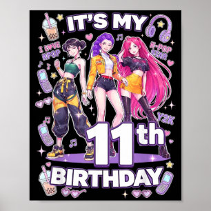 Poster 11e anniversaire fille de 11 ans pop coréenne Kpop