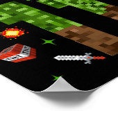 Poster 11e Anniversaire Gamer Pixel Creepin’ In 11 Vidéo  (Coin)