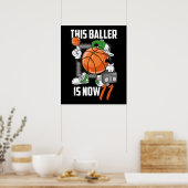 Poster 11e Anniversaire Joueur de Basketball Funny 11 ans (Cuisine)