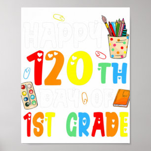 Poster 120e jour de l'école - 120 jours de la première an