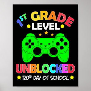 Poster 120e Jour De L'École 1ère Classe Conception De Jeu