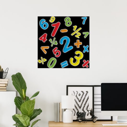 Poster 123 chiffres Math (Bureau à domicile)
