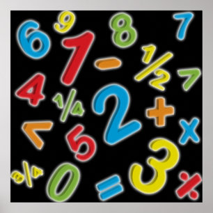 Poster 123 nombres Mathématiques