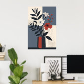 Poster 1273 Floral (Bureau à domicile)