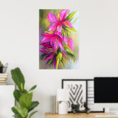 Poster 1296 Floral (Bureau à domicile)