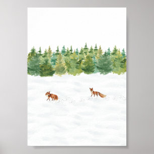 Poster (12,7 x 17,8 cm) - Winter Scene