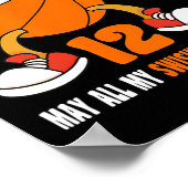 Poster 12 ans Joyeux 12e anniversaire Basketball 12e Bi (Coin)