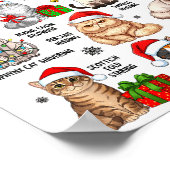 Poster 12 Cats Of Christmas Funny Xmas Cat Lover Holiday  (Coin)