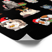 Poster 12 Chats De Noël Drôle Amoureux des chats de Noël (Coin)