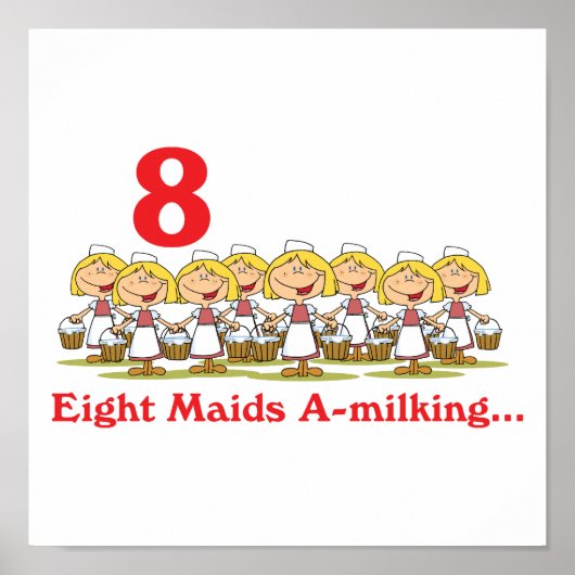 Poster 12 days eight maids a-milking (Devant)